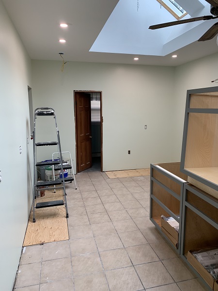 Kitchen is ready for cabinets